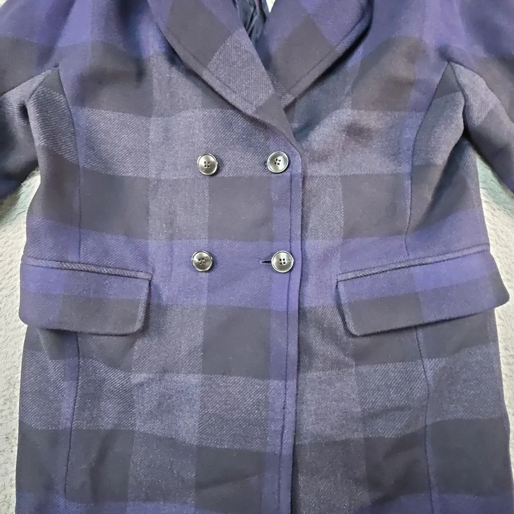 Madewell Coat Womens 10 The Gianna Plaid Insuluxe Overcoat Trench Wool Cashmere
